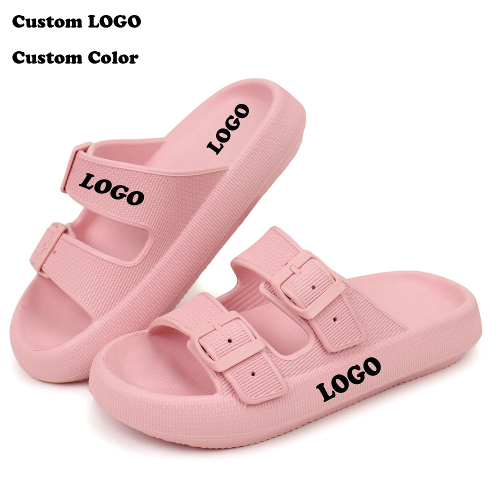 BreezeStep Anti-Slip Outdoor Slides EVA Slippers Adjustable Fashionable Cloud Sandals Open Toe Thick Soles Light Weight Slippers