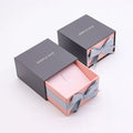 Luxury Custom Logo Packaging Box Gift Drawer Sliding Jewelry Boxes Slide Drawer Jewelry Paper Box with Ribbon Bow