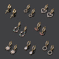 HOVANCI Brass Stainless Steel Earrings for Women 2020 Big Heart Evils Eyes Real Gold Plated Bling Blin Hoop Earring with Zircon MegaBDM