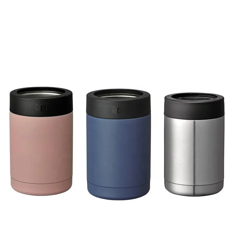 Custom logo Non Tipping Blank Sublimation Insulated Vacuum Metal Beer Slim Stainless Steel Beer Silm Can Cooler