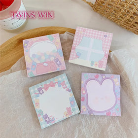 Factory Wholesale Candy Series Cartoon Stickers Pink Instagram Style Self Adhesive Notes for Girls 1601