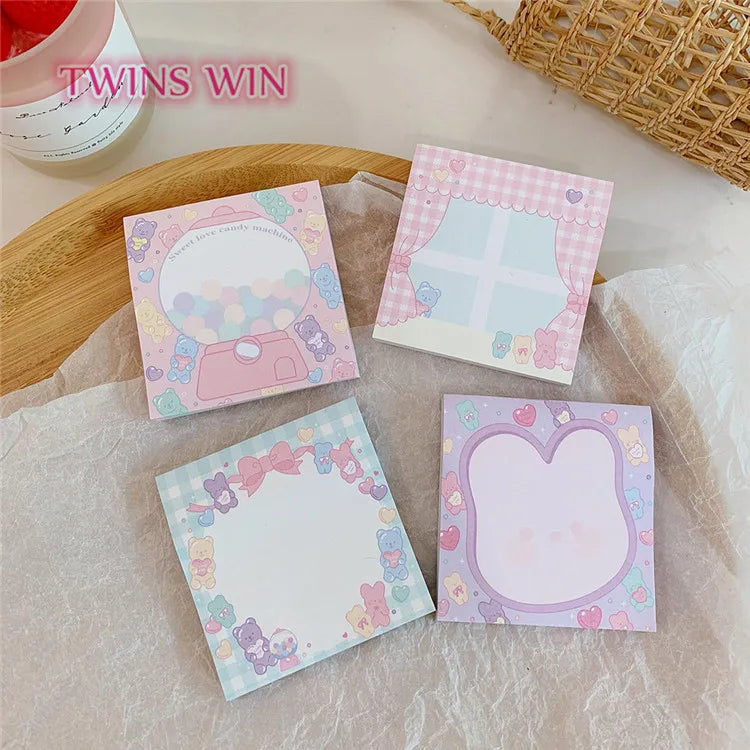 Factory Wholesale Candy Series Cartoon Stickers Pink Instagram Style Self Adhesive Notes for Girls 1601
