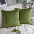 High Quality 18X18 Solid Color Velvet Pillow Case Plain Throw Pillow Cover Custom Home Decor Sofa Cushion Cover //