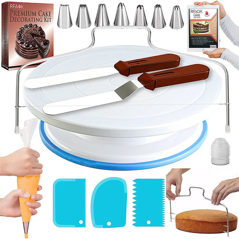 New Trending 35pcs Plastic Russian Flower Piping Nozzle Icing Set Accessory Bakeware Sets for Cake Decorating