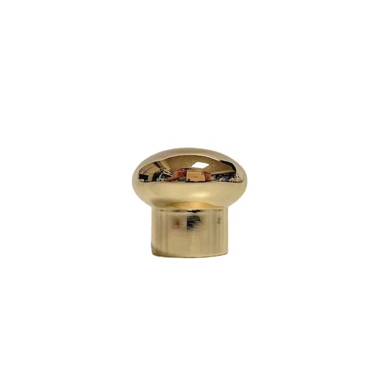 Custom 15mm Easy Crimp round Perfume Cap Gold Zinc Alloy Metal Smart Lids