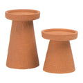 Modern Mosaic Design Orange Matt Glazed Ceramic Handmade Candle Holder Pillar Shape Candlestick Minimalist Home Decoration