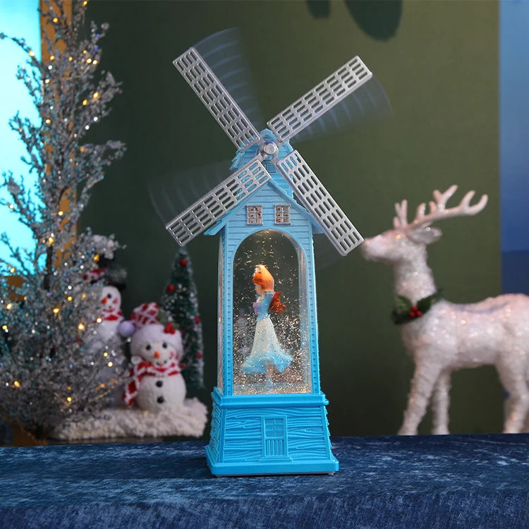 Brand New Plastic Music Box Water Lamps Lantern Snow Globes Christmas Ornaments Gifts Decorative Decoration Supplies