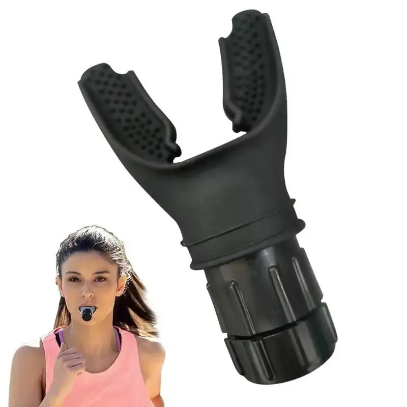 Lung Trainer Face Mouthpiece Respirator for Fitness Healthy Care Silicone ABS Material Swimming Running Cycling Breathing