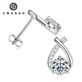 Certified Moissanite Diamond Stud Earrings 5mm 0.5carat D Color 925 Sterling Silver Fishtail Crosses Earrings for Girls