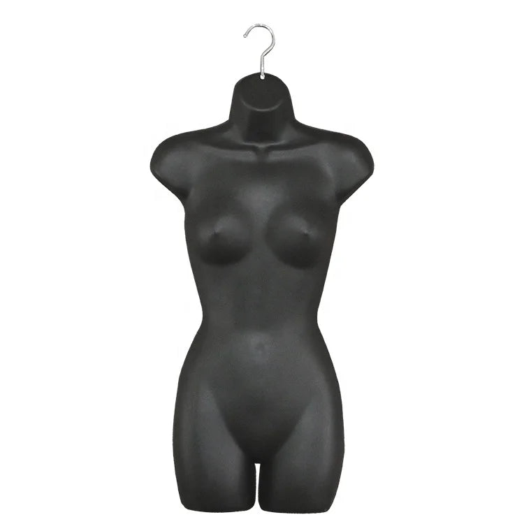Wholesale Half Body Female Underwear Lingerie Clothes Shop Half Body Display Hanging Plastic Mannequin