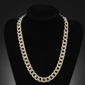 European American Rapper Trend 14mm Full Diamond Circle Cuban Chain Cross-Border Explosive Hip Hop Gold Fashion Chains Necklaces