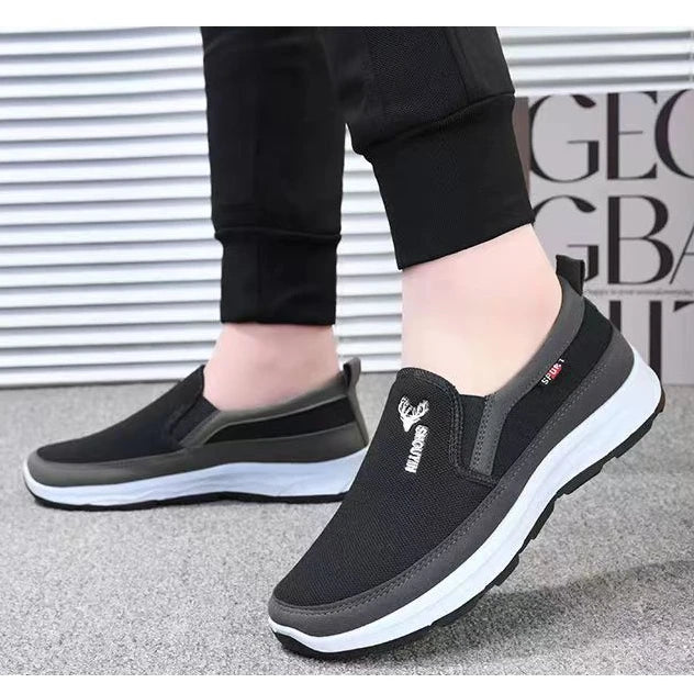 Hongyan Men's Shoes Fall New Cloth Shoes Soft Sole Comfortable Casual Single Shoes