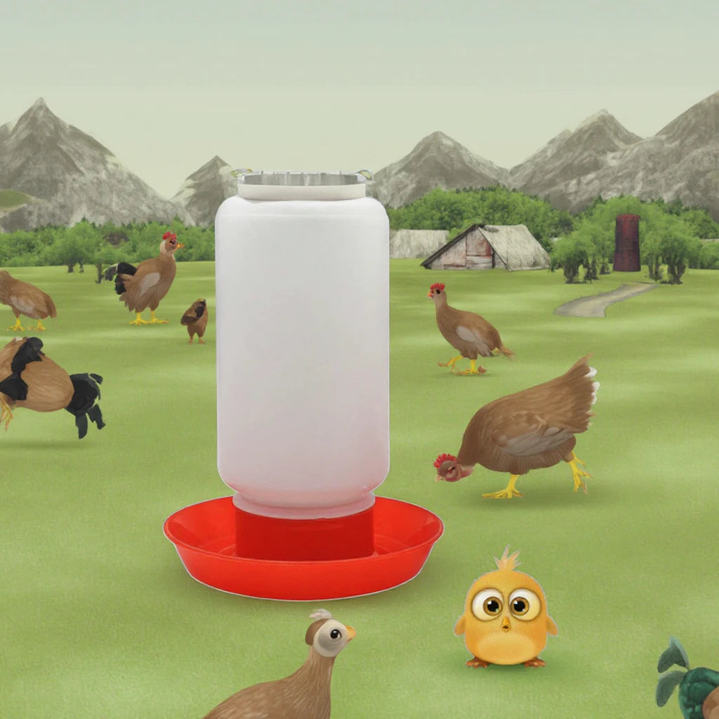 New 1L Plastic Chick Drinker Animal Poultry Farm Drinkers Chicken Feeders Bird Quail Water Cup Bowl for Chicken Quail Other