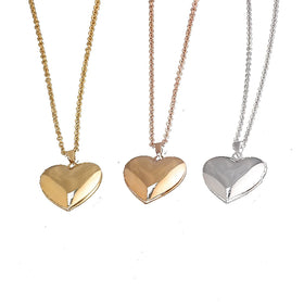 2024 Newest Love Heart Box Necklace Stainless Steel Photo Locket Pendant Jewelry Necklace DIY Photo Name Necklace Fine Jewelry