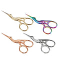 Vintage Handmade Stainless Steel Scissors Classic Embroidery Tool with Big Crane Type for Needlework