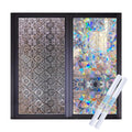 Mosaic Window Sticker with Static Electricity Adhesive Free Glass Film Transparent and Window Film for Reeded Glass