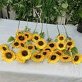 LO-302 Home Table Centerpiece Wedding Decor 125cm Multi Heads Artificial Silk Sunflower Flower