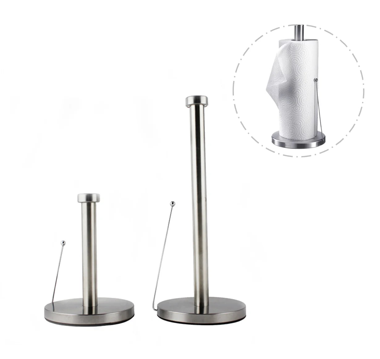 New Design Bathroom Tissue Roll Holder Free Standing Toilet Kitchen Paper Holder with Clip