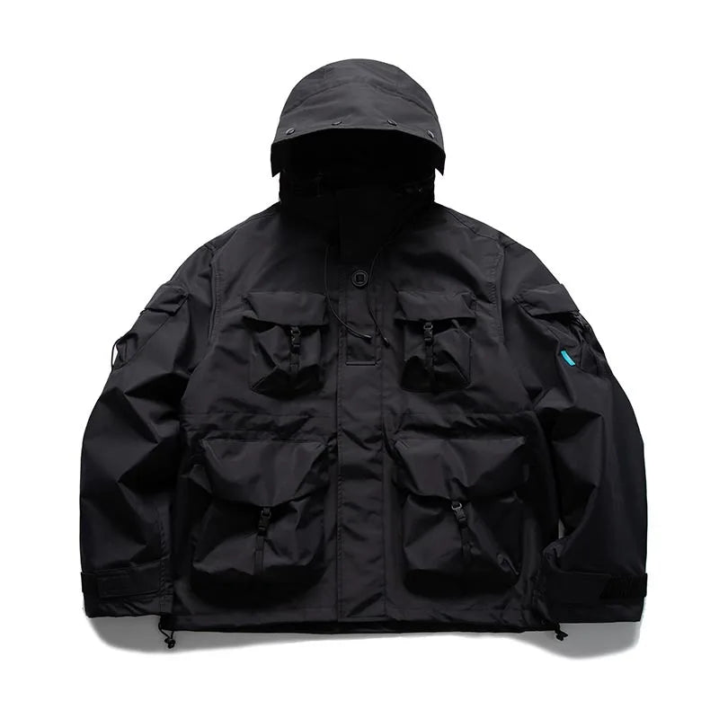 Topgear Autumn New Men's Solid Color Three-dimensional Multi-pocket Jacket Customization  Fashion Utility Vintage Youth Coat