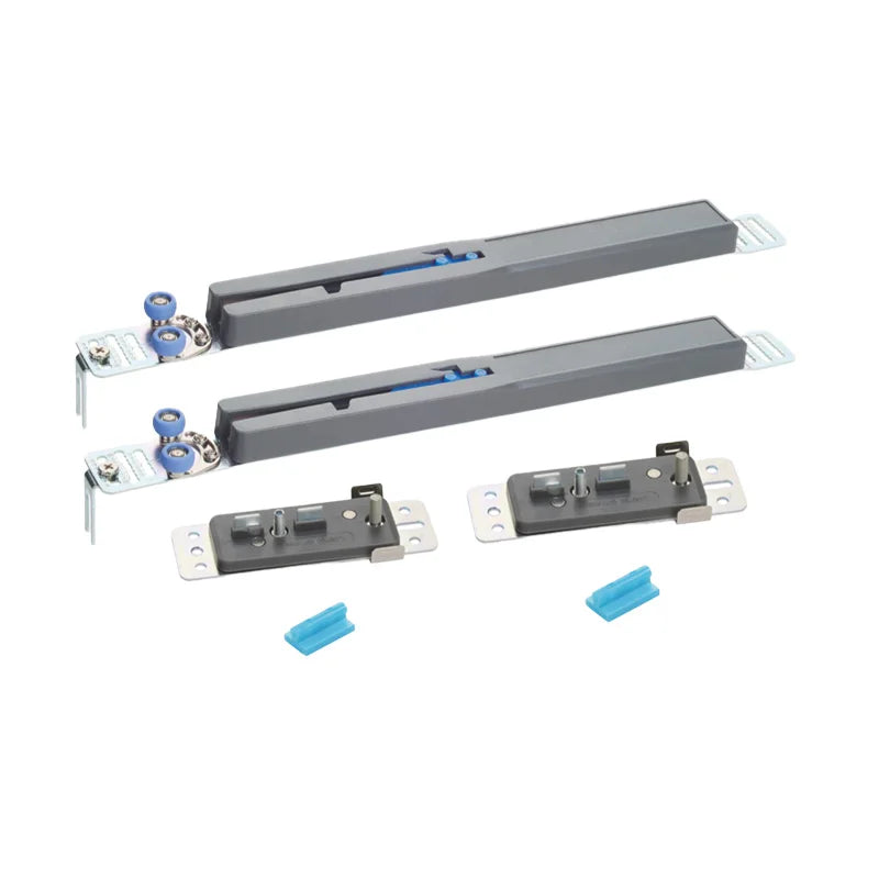 Modern Apartment Wardrobe Sliding Door Rollers Hardware Oxidized Black Door Tracks and Rails
