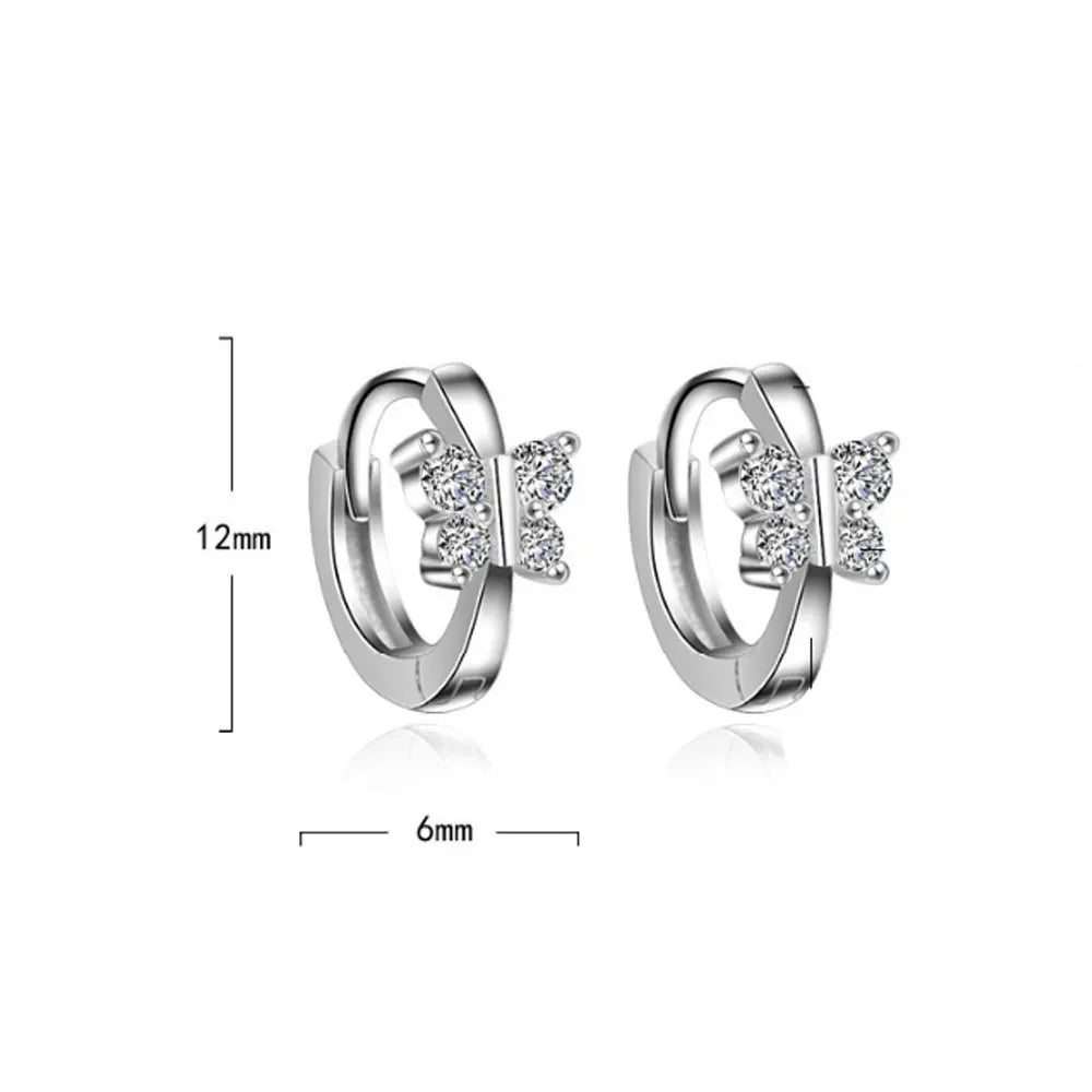 Wholesale Korean Hypoallergenic Small butterfly Huggie Hoop Earrings Women Supplier