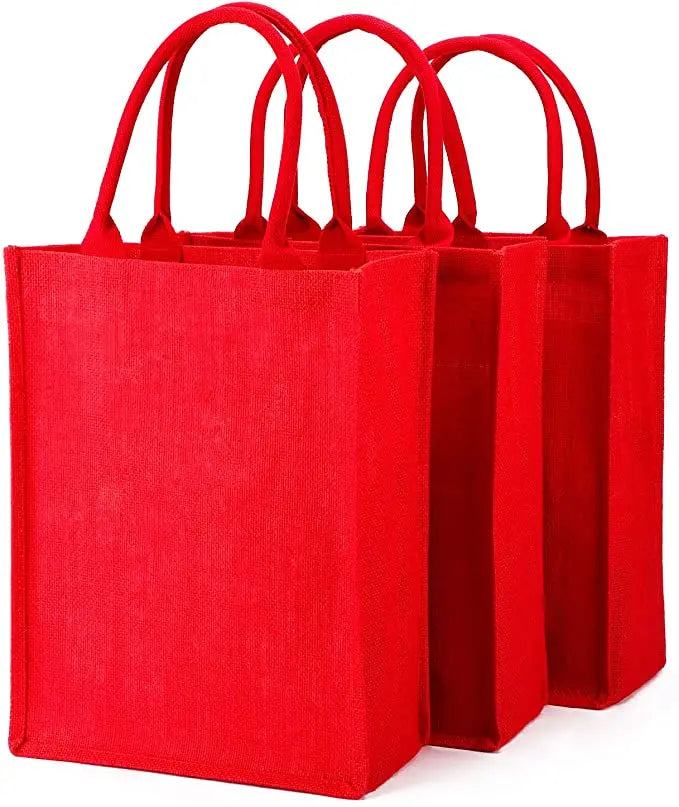 Professional Manufacturer Supplier Custom Fashion Jute Burlap Packing Eco Shopping Printed Handles Tote Jute Bag