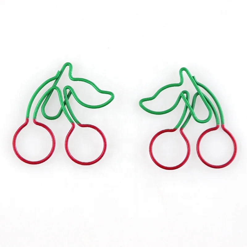 Creative Fancy Two Colors Paper Clips Fruit Cherry Paper Clips