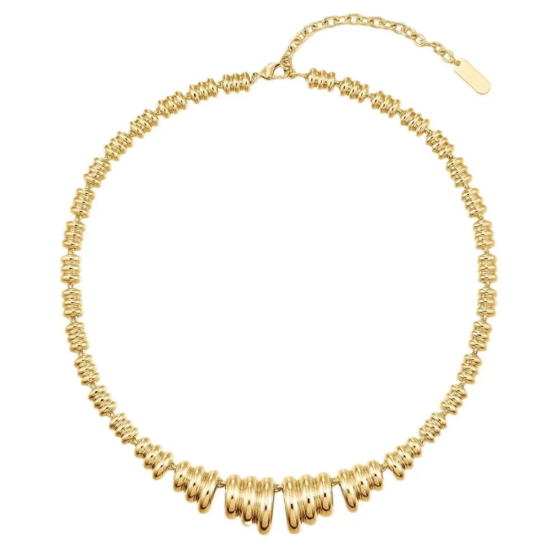 Fashion Brass Gold Plated Sweater Chain Geometric Thread Chain Necklace for Women Jewelry Factory Wholesale