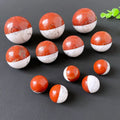 Wholesale Carved Red Jasper Howlite Crystal Pocket Monster Pokeball Carvings Sphere