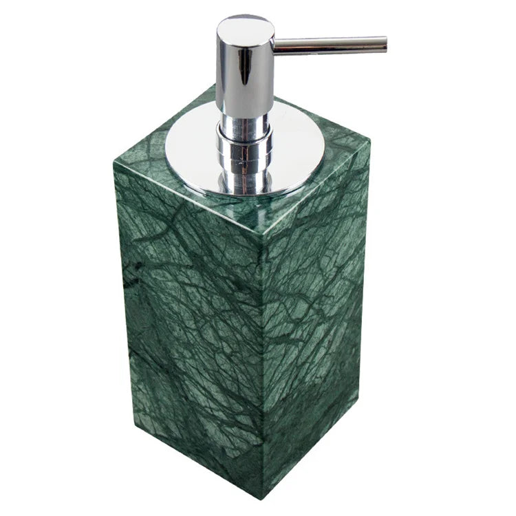 Marble Soap Pump Ball Shape With Pe Insert Bathroom Accessories Lotion Dispenser Dark Emperador Liquid Bottle Dispenser