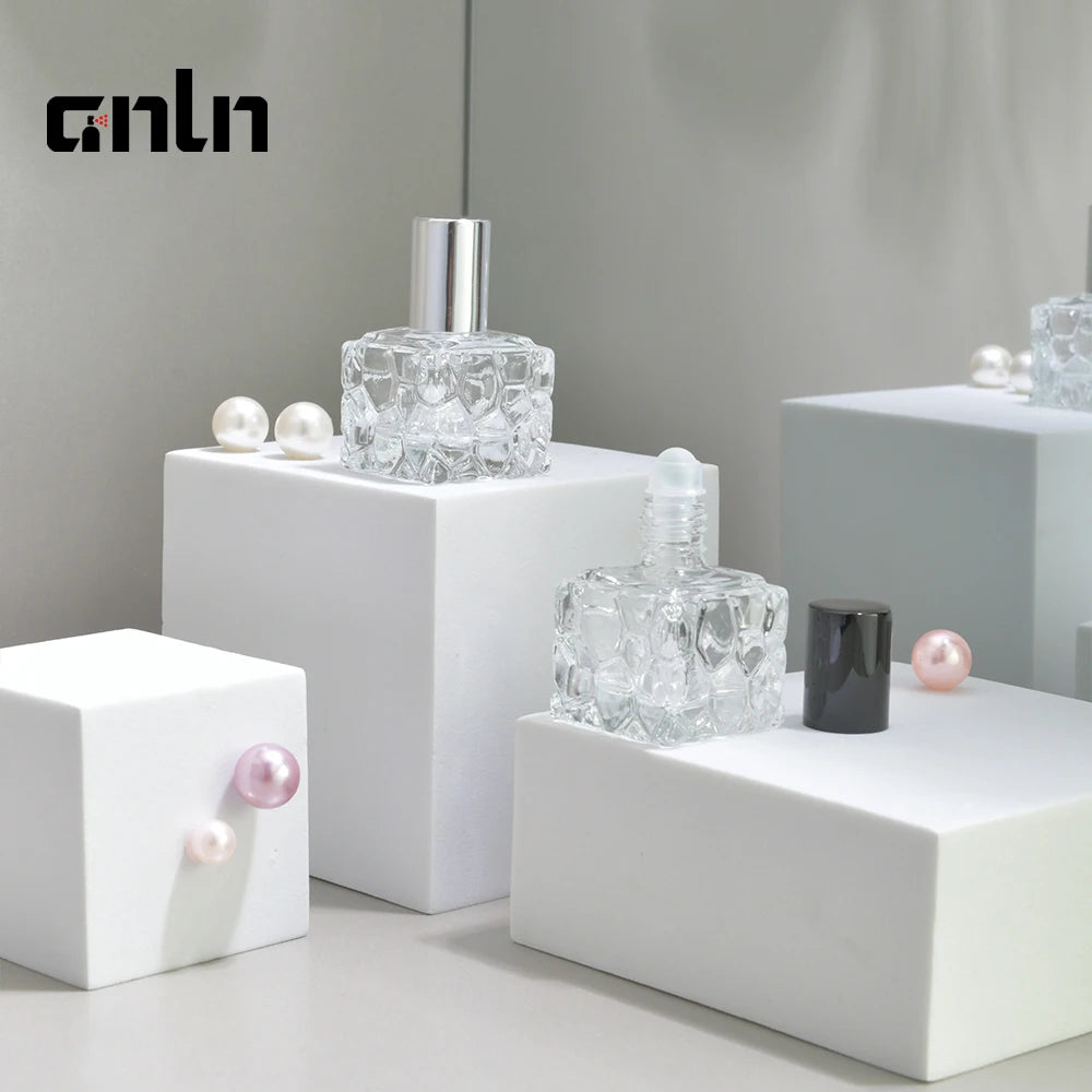 Wholesale in Stock 10ml Roll on Glass Bottle for Perfume with Stainless Roller Ball and Glass Roller