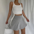 Wholesale Women Clothing High Waist Custom Logo Knit Skirt Shorts Mini Activewear Skirts for Women