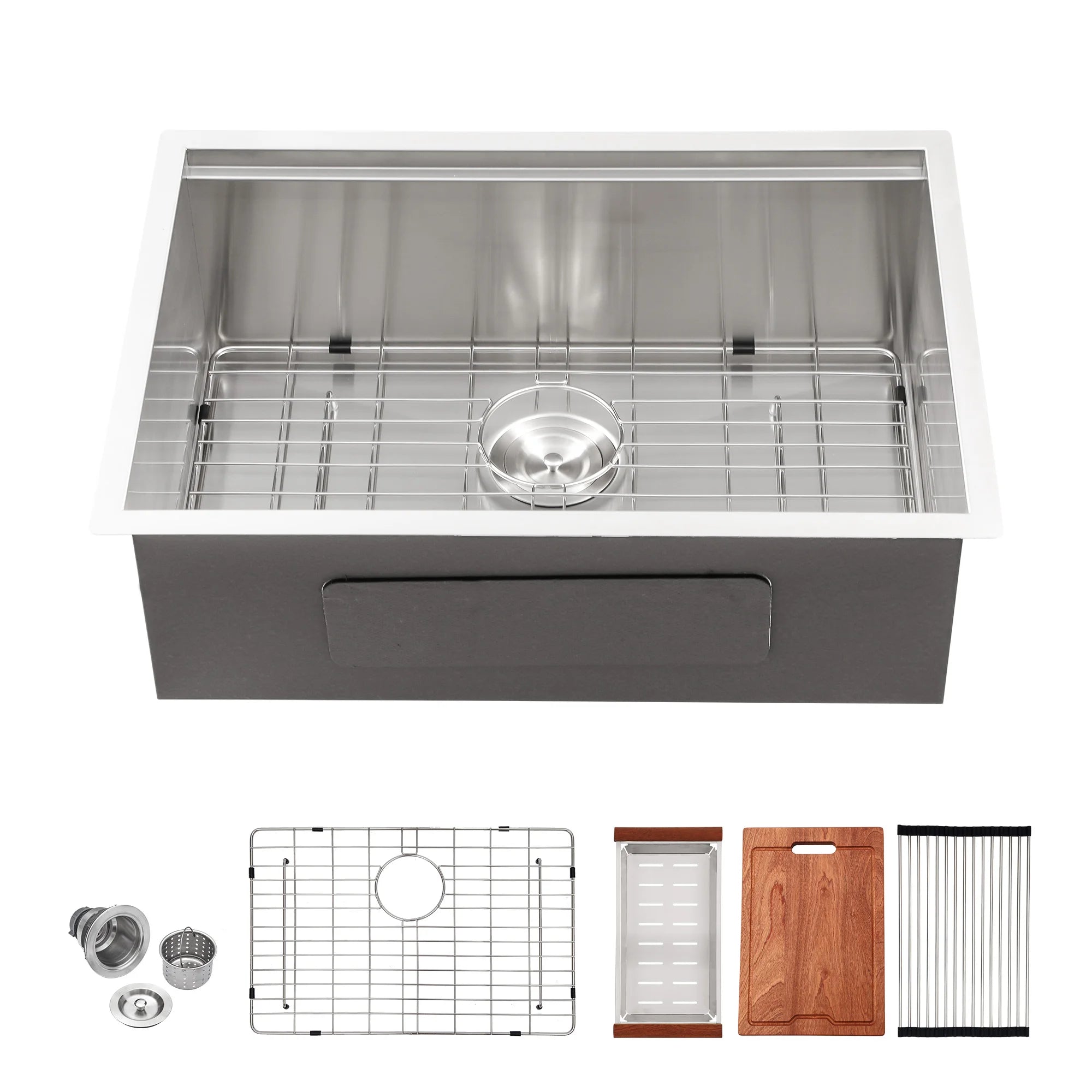 28-inch 16 Gauge Undermount Single Bowl Stainless Steel Kitchen Sink