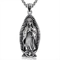 Personalized Hiphop Madonna Stainless Steel Virgin Mary Statue Pendant for Religious Men Women Charm Jewelry Valentine's Day