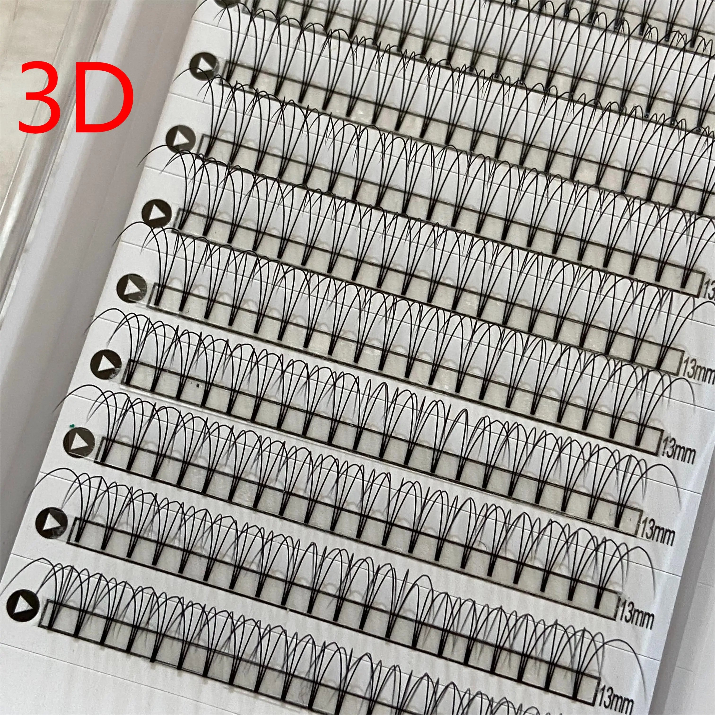 Ultra Dark Black Premade Fans 3D 4D 5D 6D Volume 3d 4d 5d Fans Lash Private Label Tray