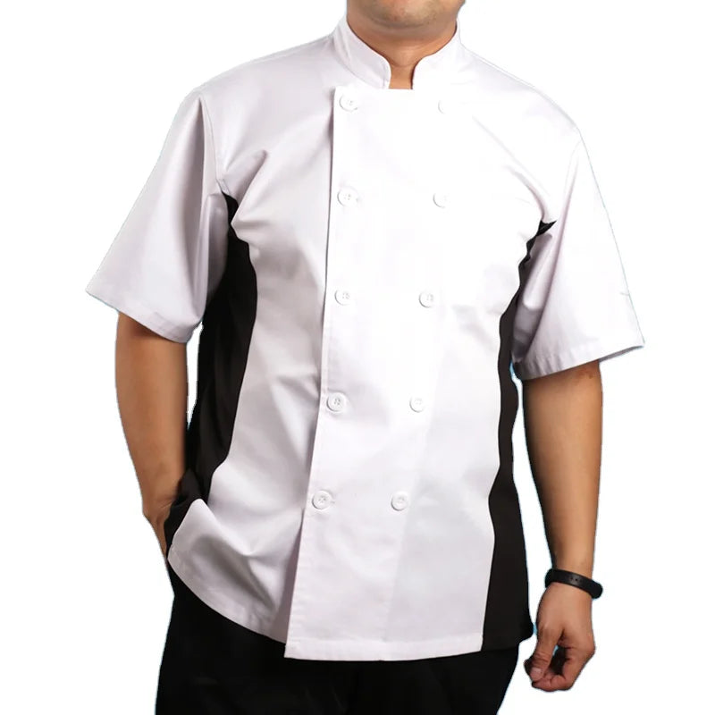 Short Sleeves Chef jacket  Men's Cool Sides Net Back Vent Shirt Chef Coat