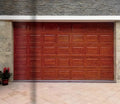 Wood Color Sectional Garage Doors Aluminum Alloy Fiberglass Windproof Electric Side Opening Modern Villa Door 3D Model Design