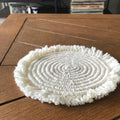 Round Cotton Braid Coaster Tassel Placemat Handmade Macrame Cup Cushion Bohemia Style Non-slip Cup Mat Coffee Pad Table Decor