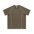Custom Heavyweight Contrast Stitching 100%Cotton T Shirt Oversize Raglan Sleeve Tshirts Men