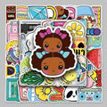 53PCS Factory Hot-selling Funny Cute Cartoon Aesthetic Personality VSCO Sticker Water Cup Desk Earphone Album Sticker