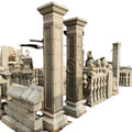 ABS Plastic Exterior Decoration Moulds-round Roman Pillar Column From Renfa for Column Decorations