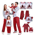Custom 2026 Men Christmas Pajamas Family Matching Parent-child Bear Plaid Print Matching Christmas Pajamas Family Sleepwear Set