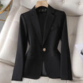 S-4XL Women's Long Sleeved Professional Small Suit Formal Dress Women's Coat Work Suit