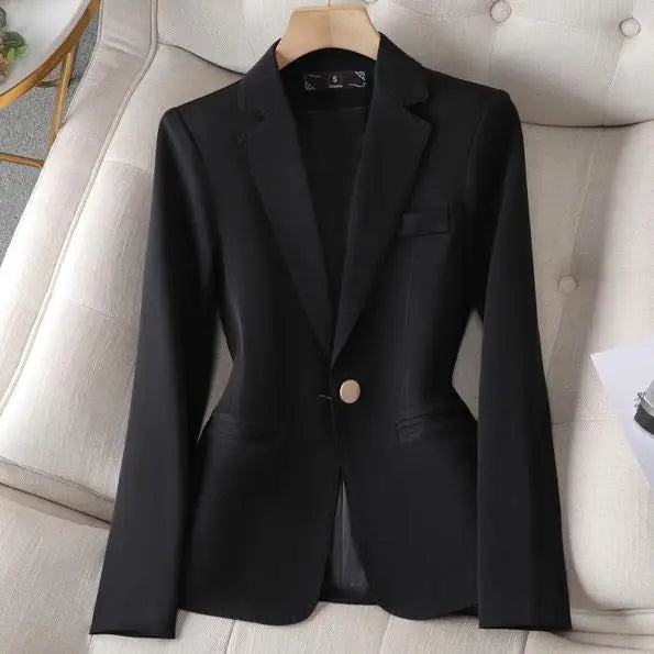 S-4XL Women's Long Sleeved Professional Small Suit Formal Dress Women's Coat Work Suit