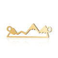 Tiny Cute Wholesale Metal Small Gold Jewelry Finding Accessories Stainless Steel Mountain Charm Pendant