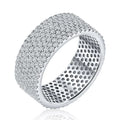Faynimose High End Wholesale Custom Diamond Jewelry S925 Sterling Silver Wedding Ring Band Round Cut Engagement Rings for Women