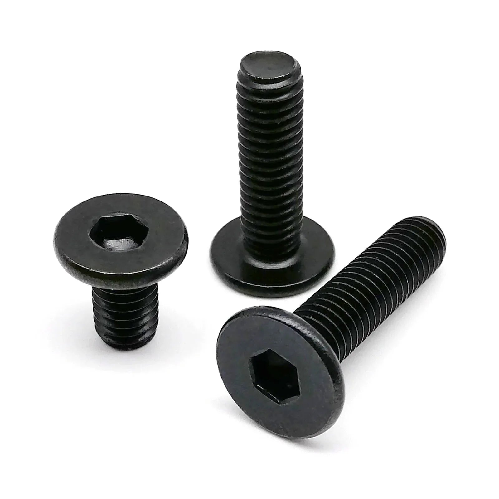 Black SS 304 Stainless Steel Metric Ultra-Thin Flat Head Screw Bolt Allen Hex Socket with High Durability Customizable Options