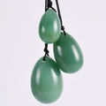 Huiying Best Sellers Wholesale Green Aventurine Natural Yoni Eggs Stand Drilled Certified Jade Polished Yoni Eggs Set MegaBDM