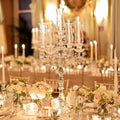 Hot Sale 39inch High Glass Candelabra 5 Candle Wedding Decorations