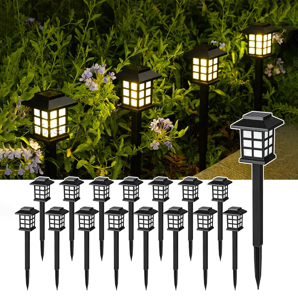 Solar Lights Outdoor Waterproof Solar Walkway Lights Maintain 10 Hours of Lighting for Garden Path Yard Patio Drive